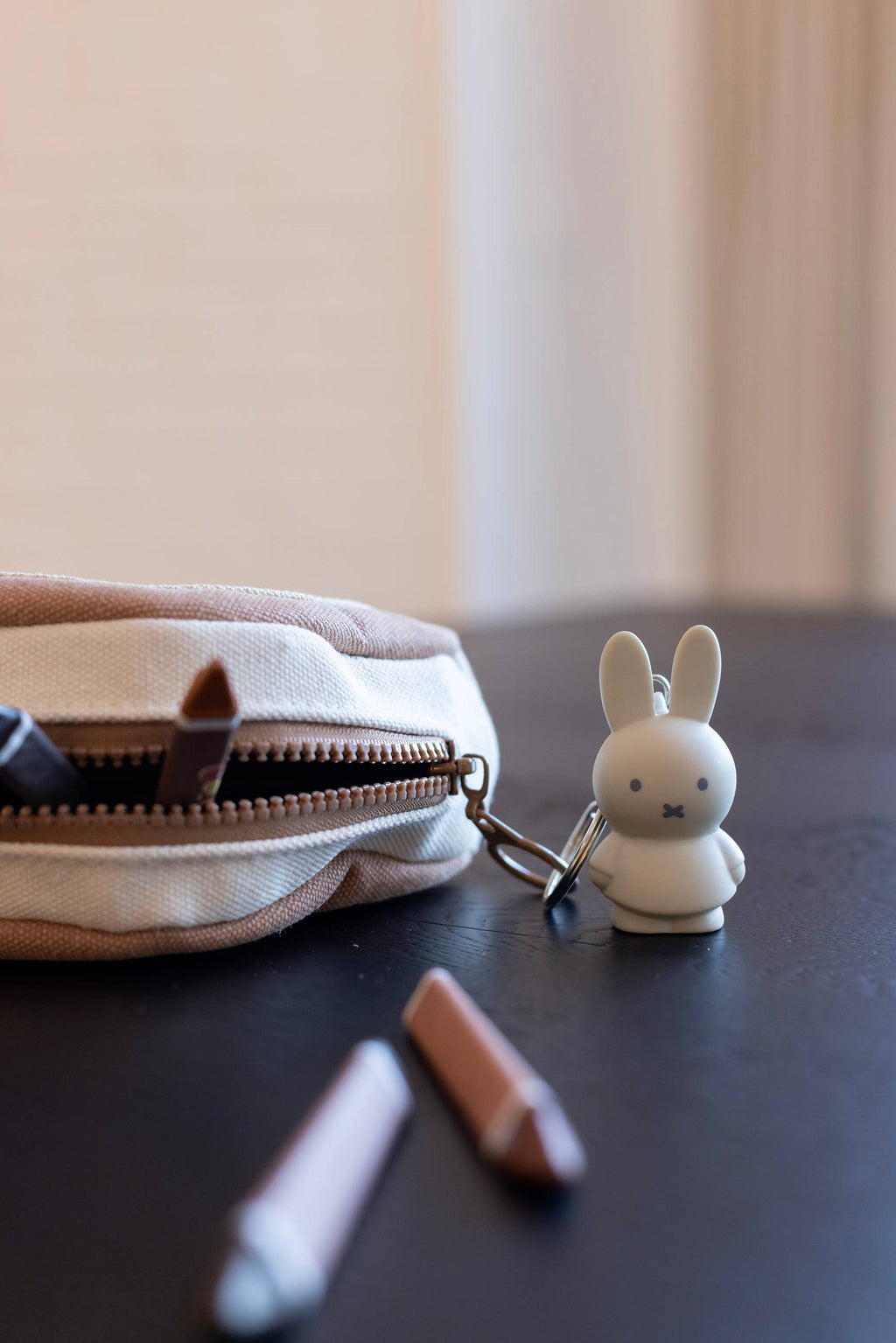 Junior Miffy Keyring (6cm) -  Sand Beige