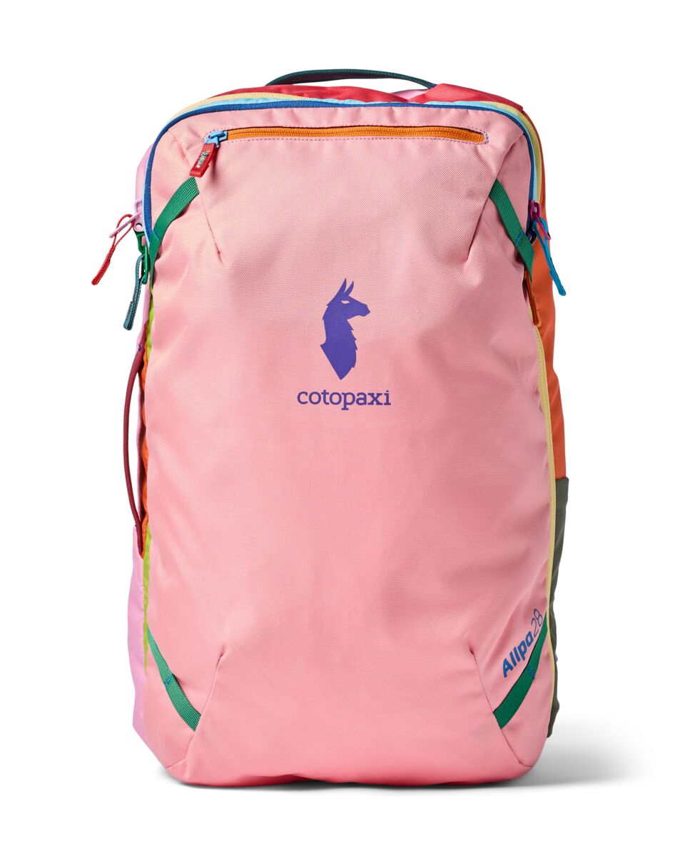 Cotopaxi Allpa 28L Travel Pack in Del Dia colourway, front view