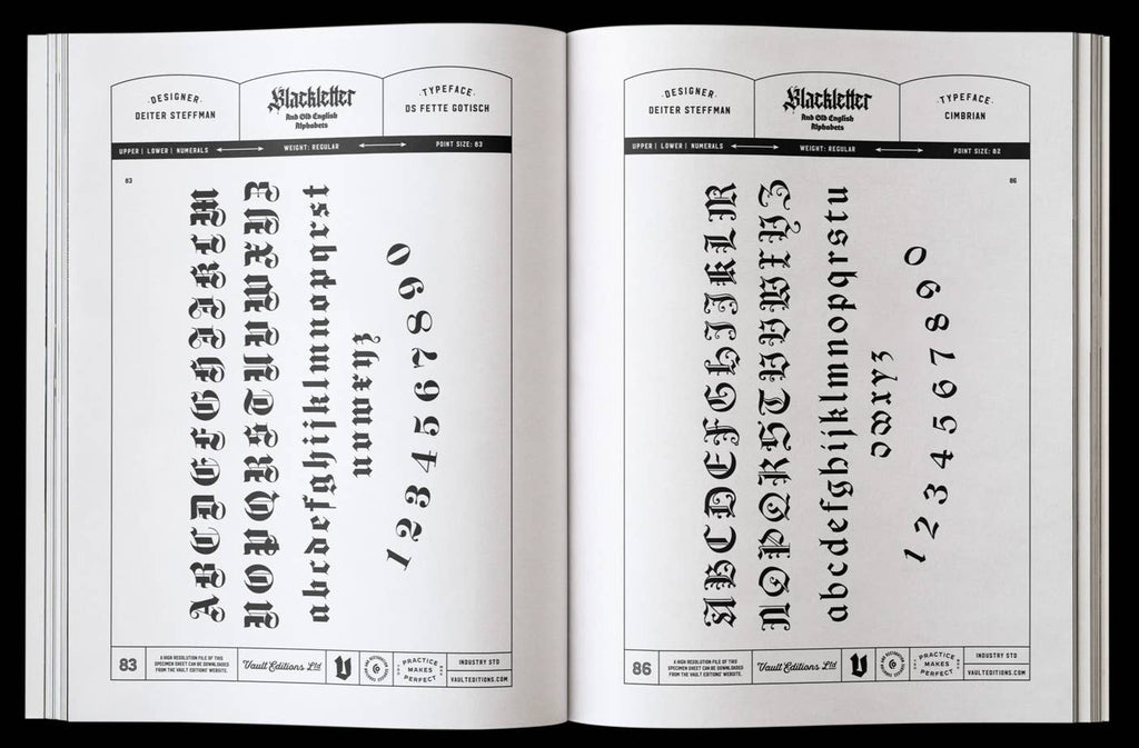 The Blackletter & Old English Lettering Reference Book by James Kale