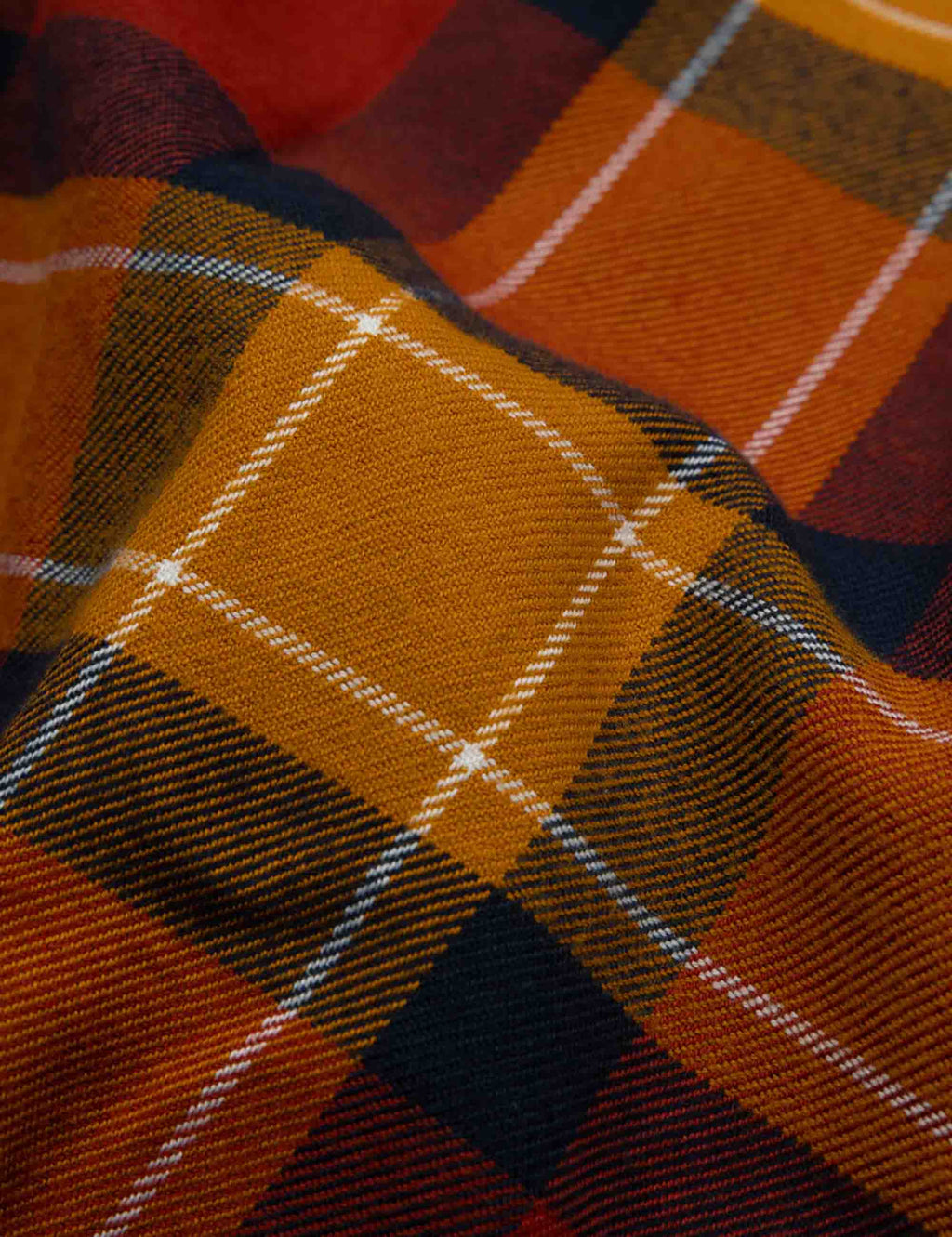 Finisterre Beardsmore Shirt in Terracotta Check, styled view