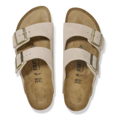 Birkenstock Women's Arizona Suede Sandals - Sandcastle (Narrow Fit)