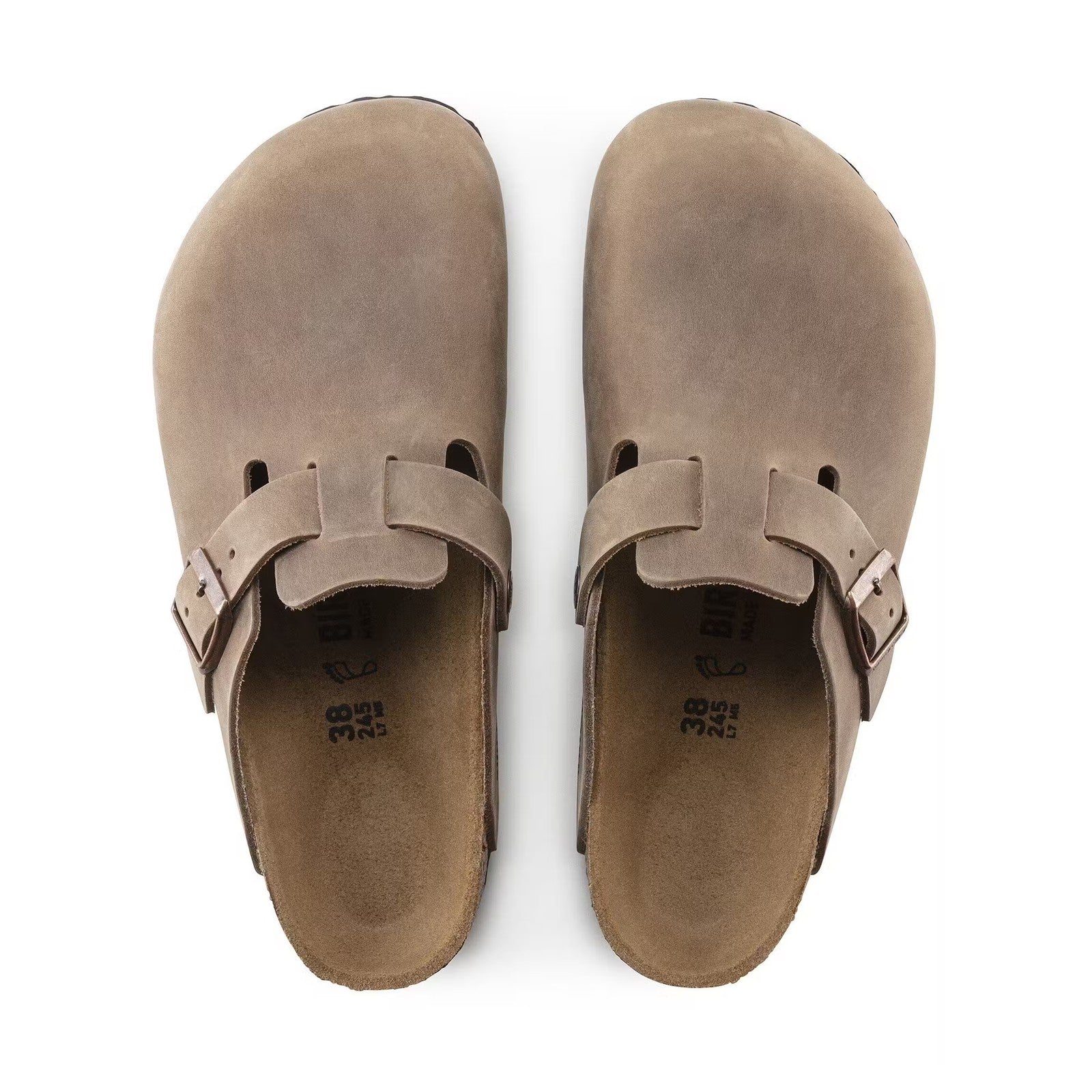 Birkenstock Boston Oiled Leather Narrow Sandals - Tobacco Brown