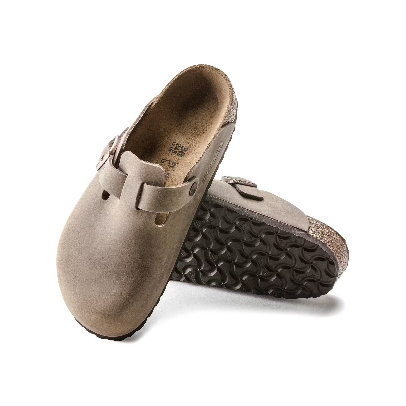 Birkenstock Boston Oiled Leather Narrow Sandals - Tobacco Brown