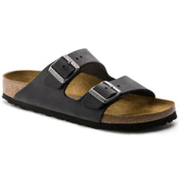 Arizona Leather Sandals - Oiled Black (Regular Fit)