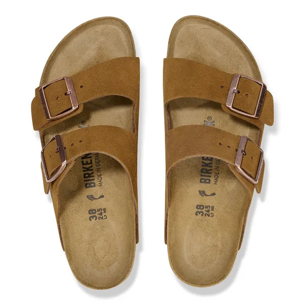 Birkenstock Arizona Suede Sandals - Mink (Regular Fit)