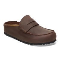 Naples Wrapped Leather Mules - Oiled Habana (Regular Fit)