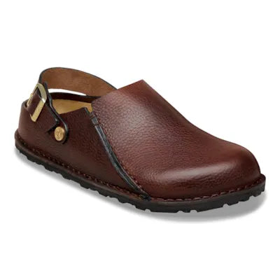 Birkenstock Lutry Premium Leather Mules - Roast (Regular Fit)