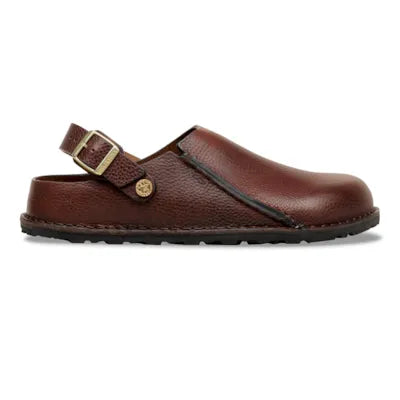 Birkenstock Lutry Premium Leather Mules - Roast (Regular Fit)