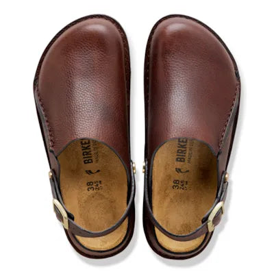 Birkenstock Lutry Premium Leather Mules - Roast (Regular Fit)