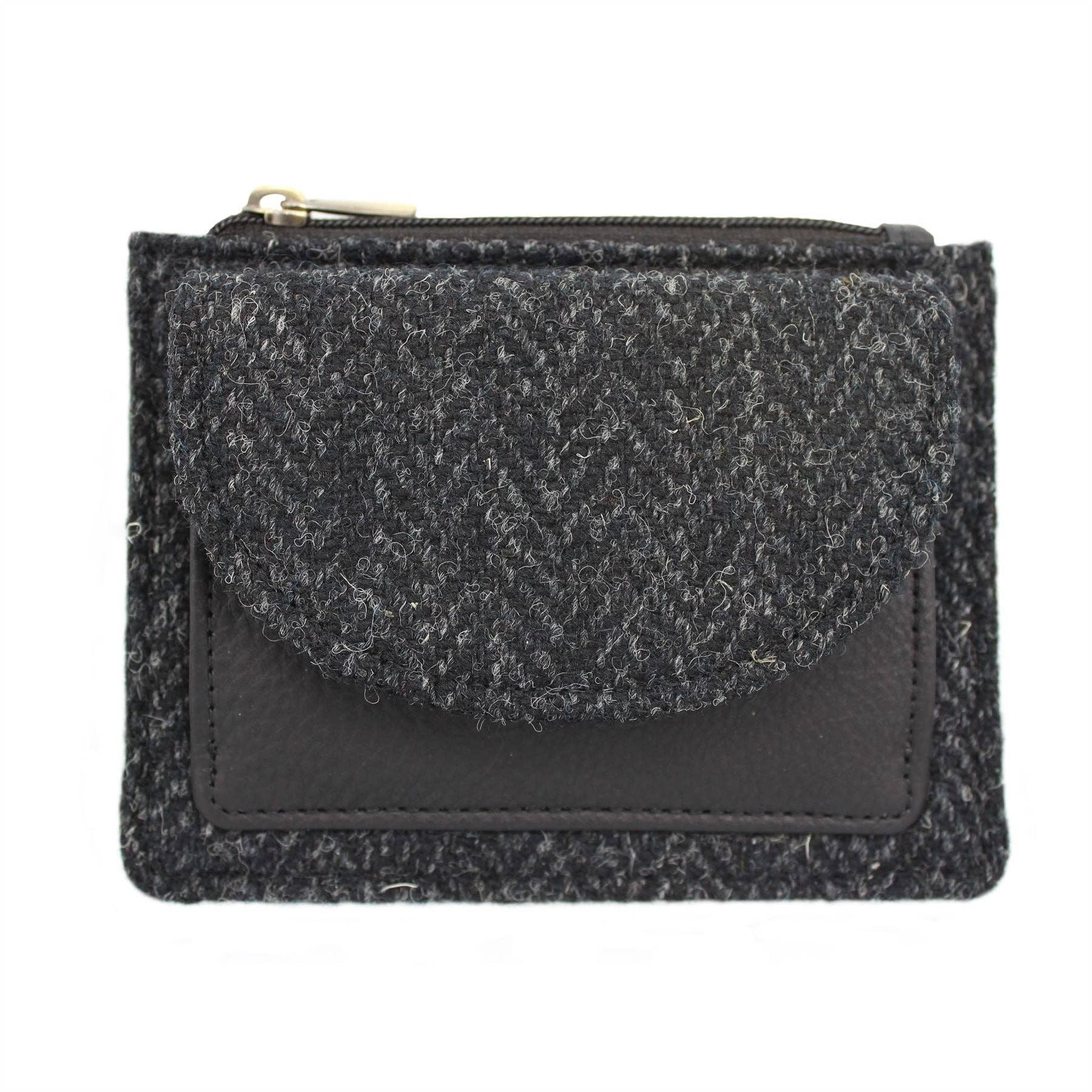 Heather Hats & Accessories Rory Harris Tweed Coin Card Wallet ZB086: Green Brown Hb / ONE SIZE