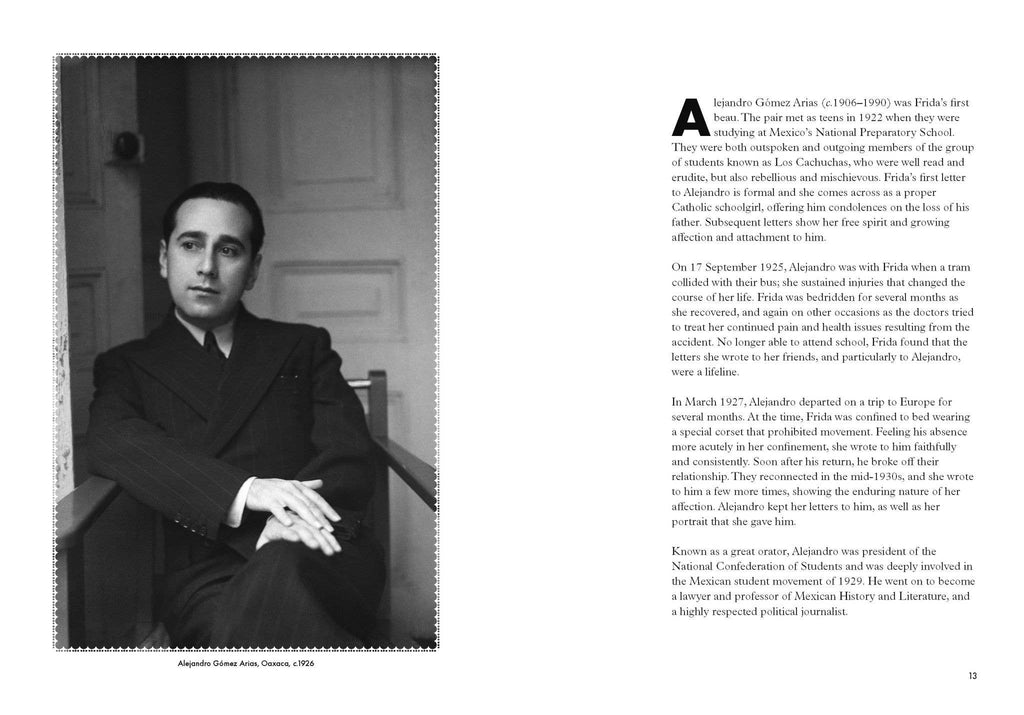 Love Letters page with a black-and-white portrait of a man in a suit.