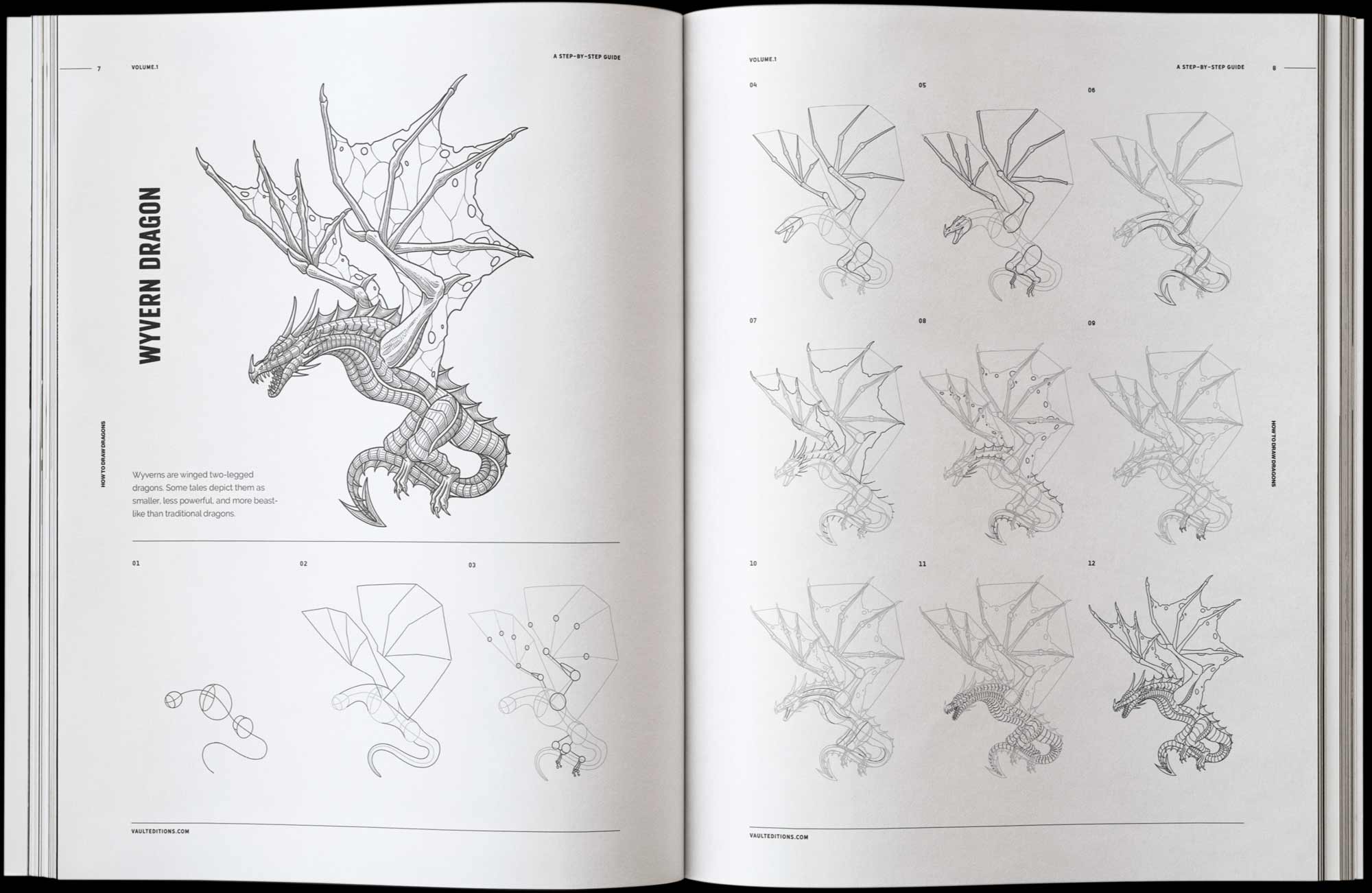Vault Editions How to Draw Dragons Book by James Kale