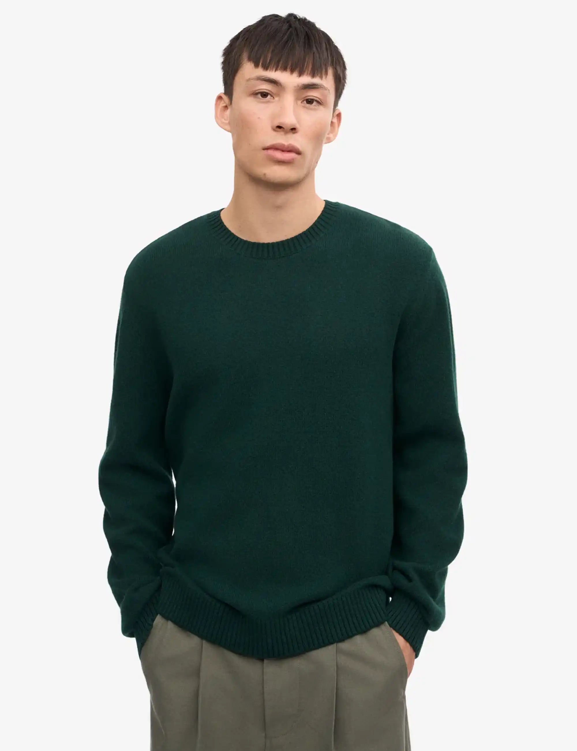 Colorful Standard Classic Merino Wool Crew Sweater - Emerald Green