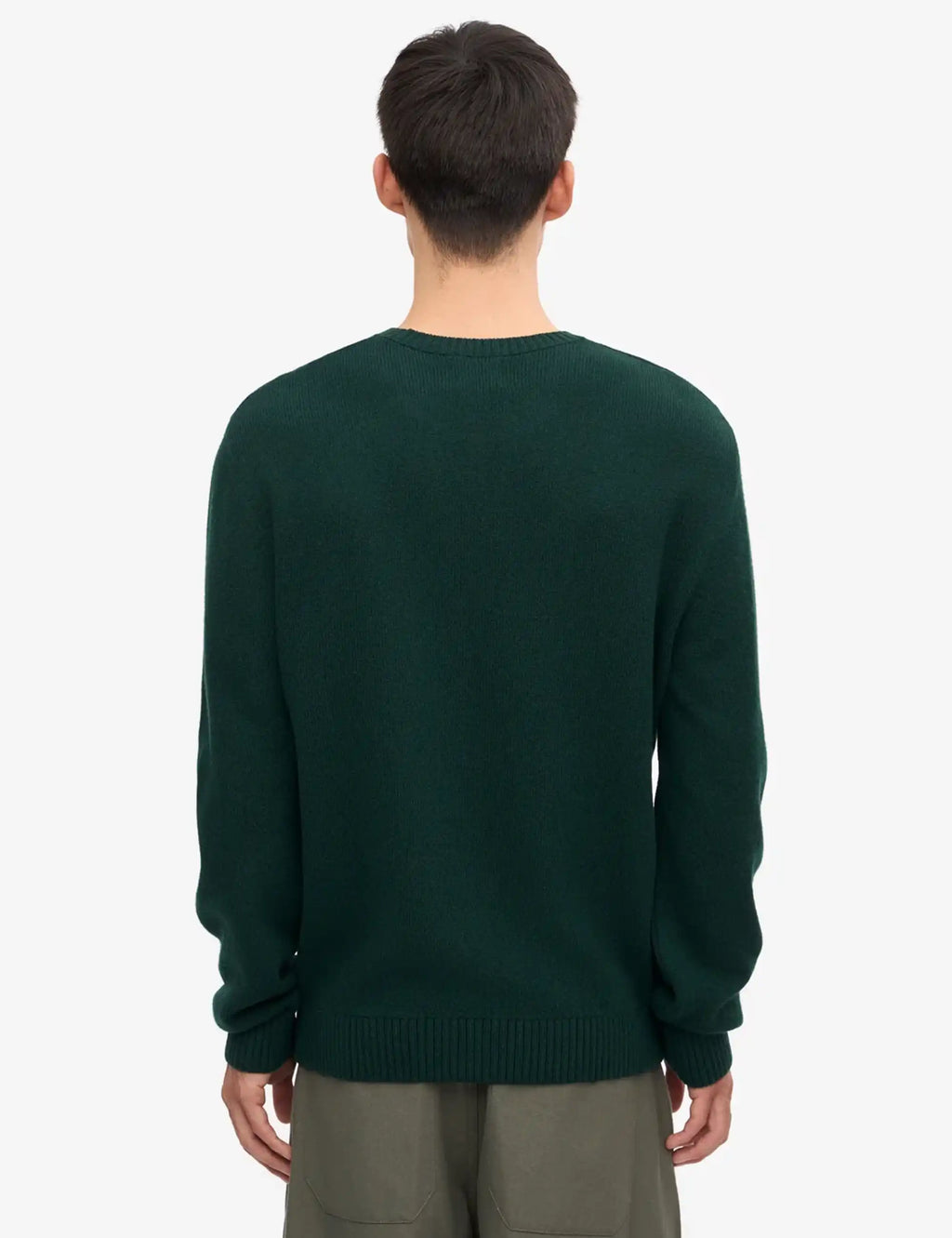 Classic Merino Wool Crew Sweater - Emerald Green