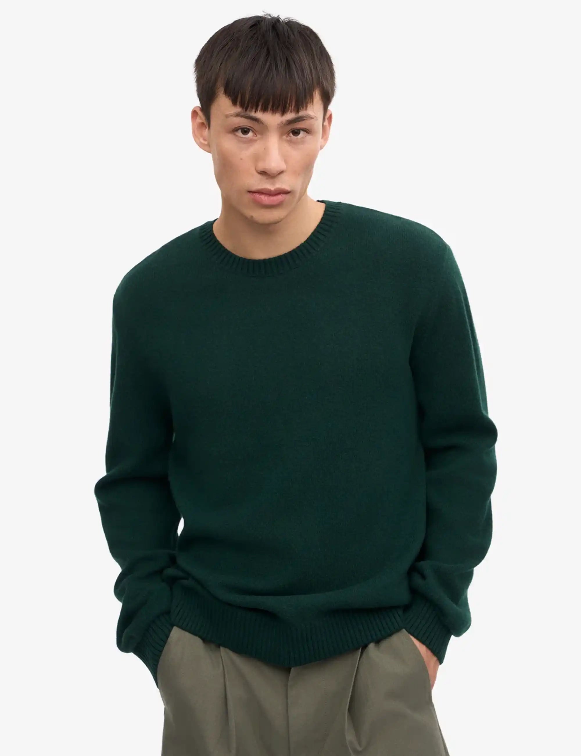 Colorful Standard Classic Merino Wool Crew Sweater - Emerald Green
