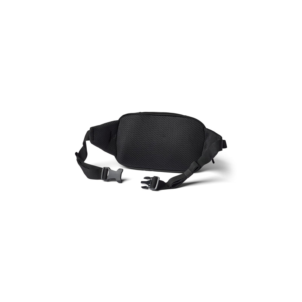 Cotopaxi Allpa X 1.5L hip pack in black with webbing waist strap and buckles
