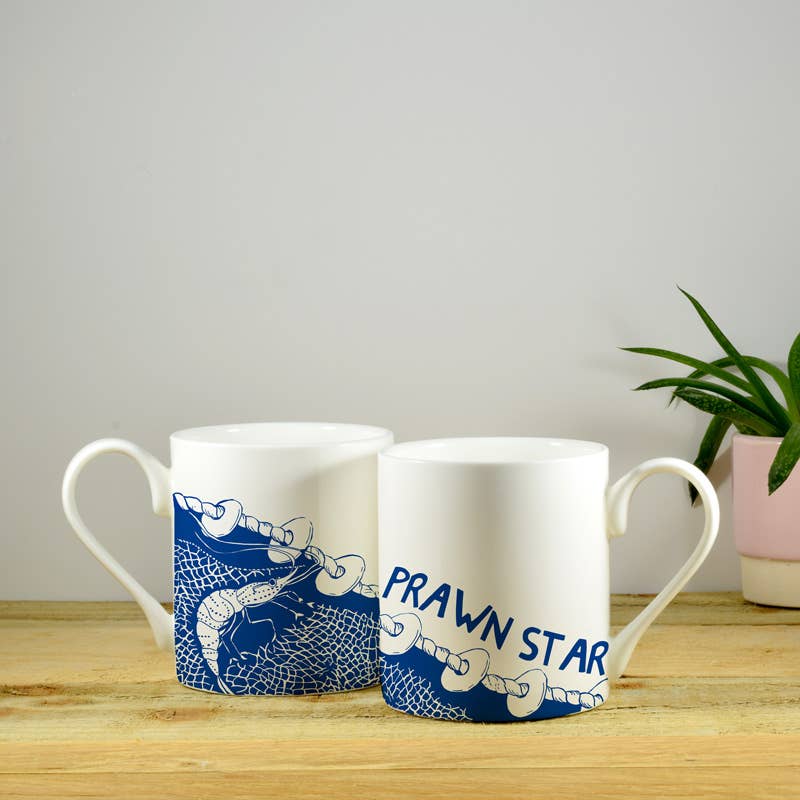 Prawn Star Hand Decorated Bone China Mug