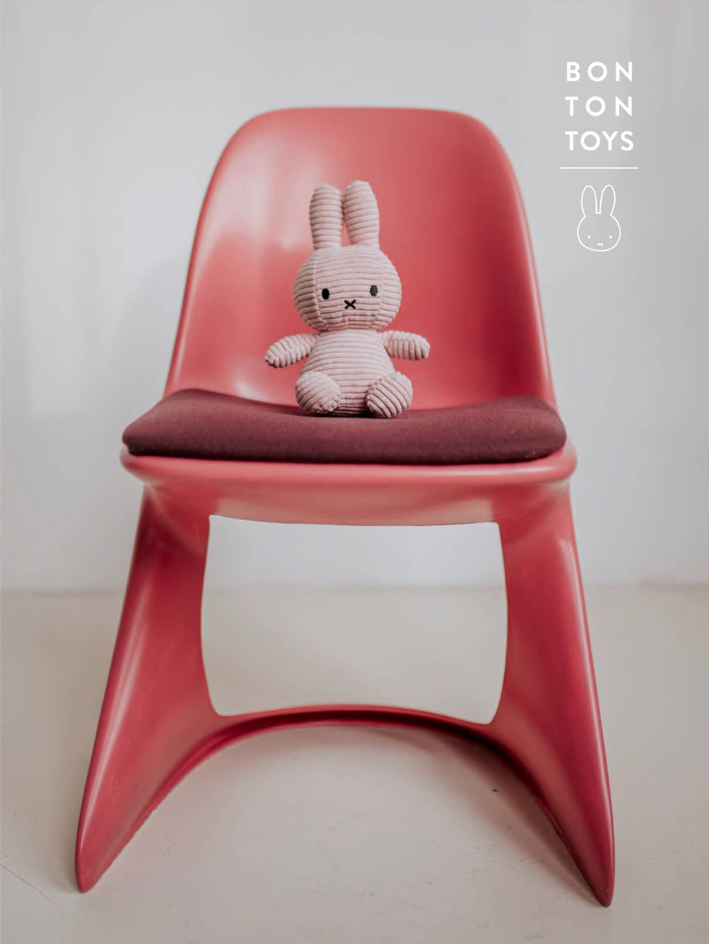 Miffy Corduroy Plush Toy (23cm) - ECO Pink