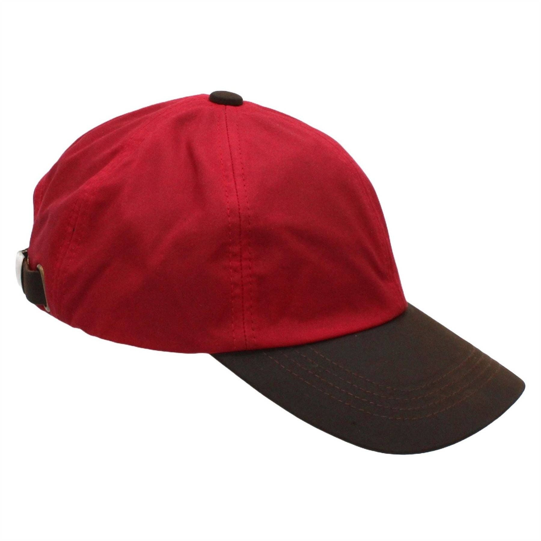 Heather Hats & Accessories Hamilton Wax Leather Peak Baseball Cap ZH009: Navy / ONE SIZE