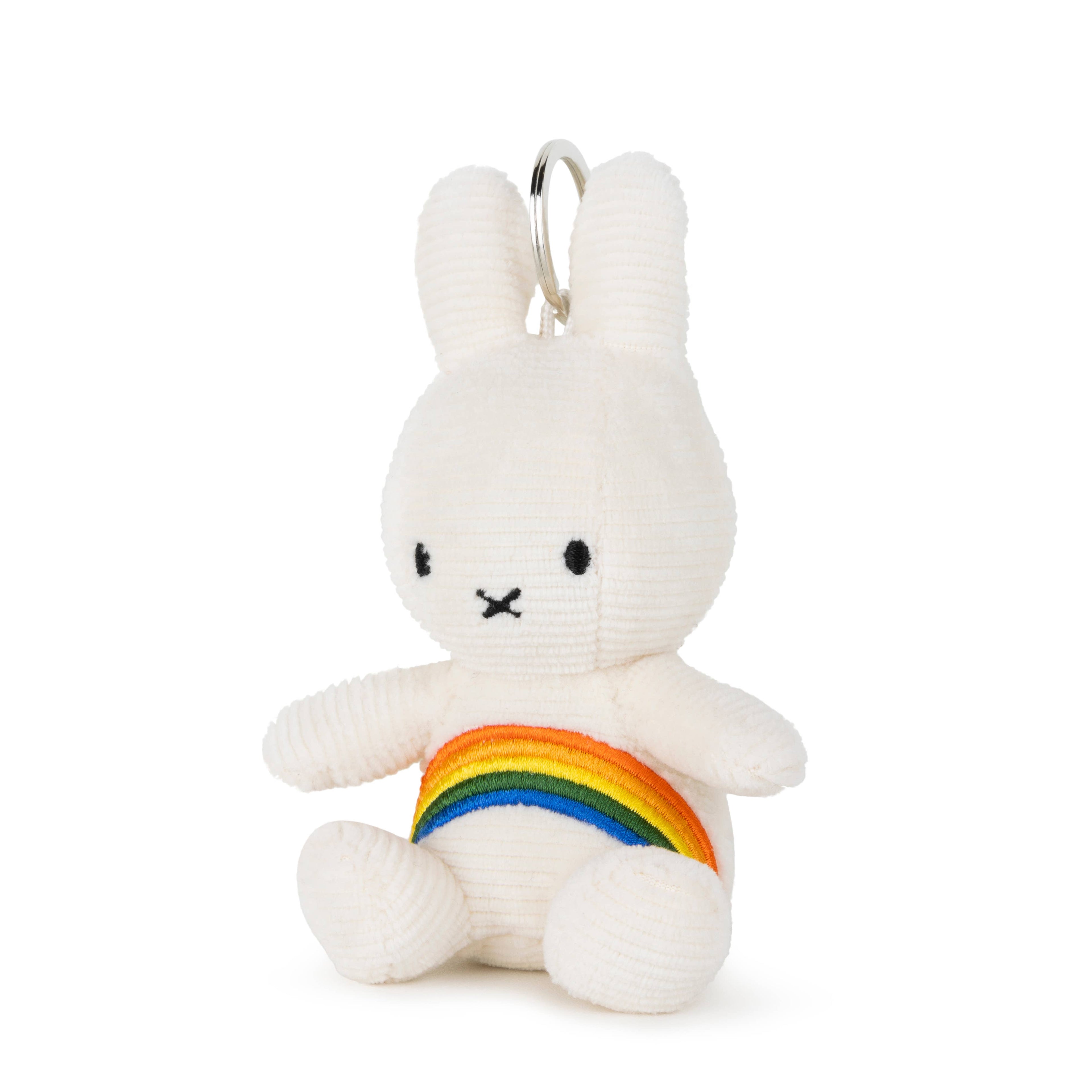 Miffy Miffy Corduroy Rainbow Keyring (10cm) - White