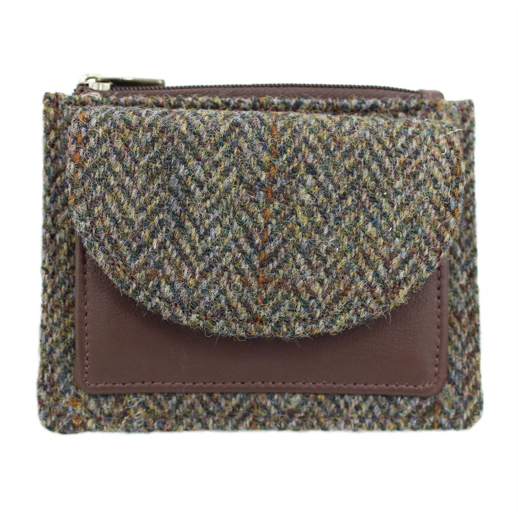 Heather Hats & Accessories Rory Harris Tweed Coin Card Wallet ZB086: Black Hb / ONE SIZE