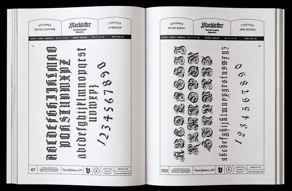 The Blackletter & Old English Lettering Reference Book by James Kale