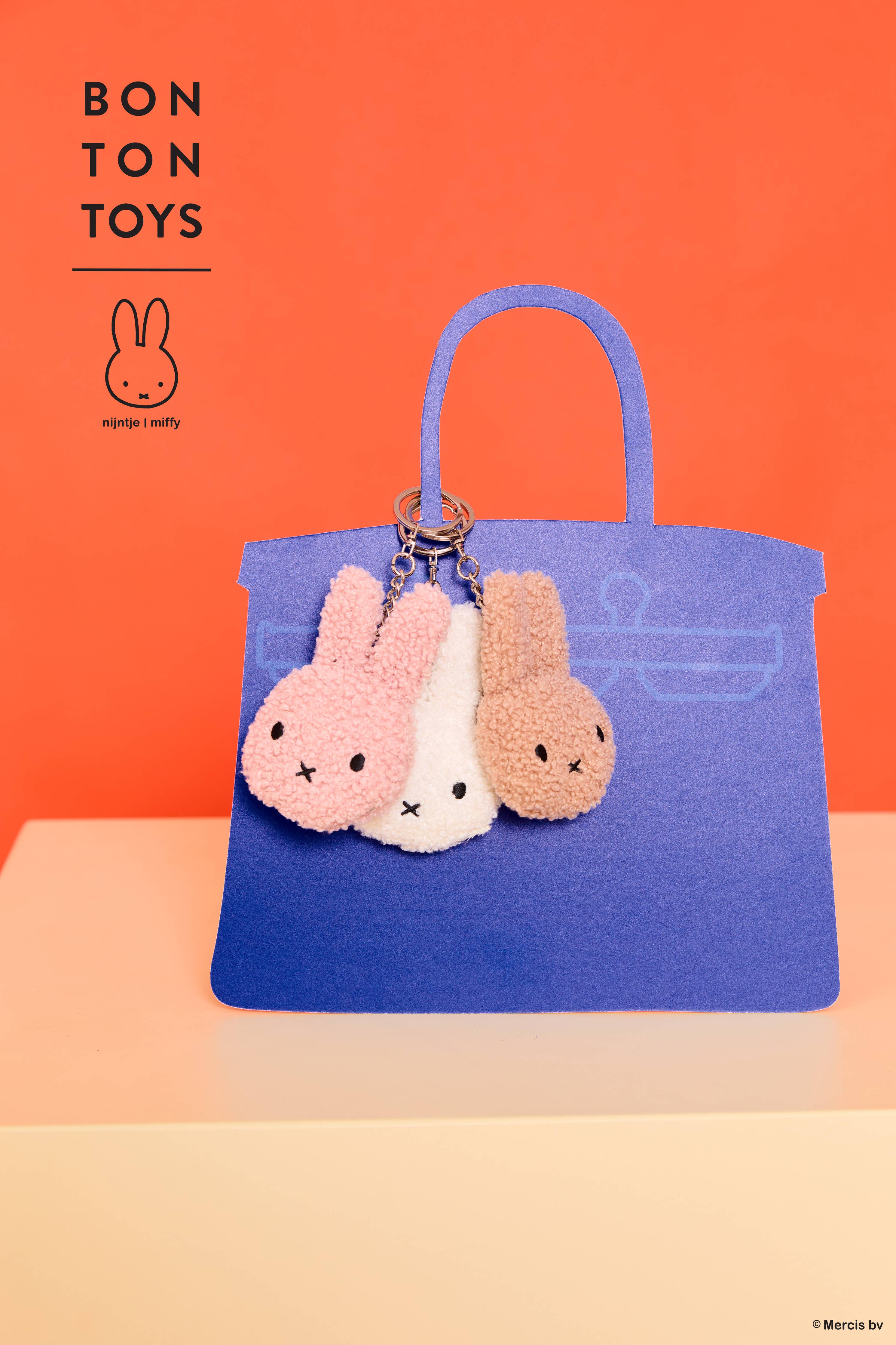 Bon Ton Toys Miffy Tiny Teddy Keyring Cream 10cm