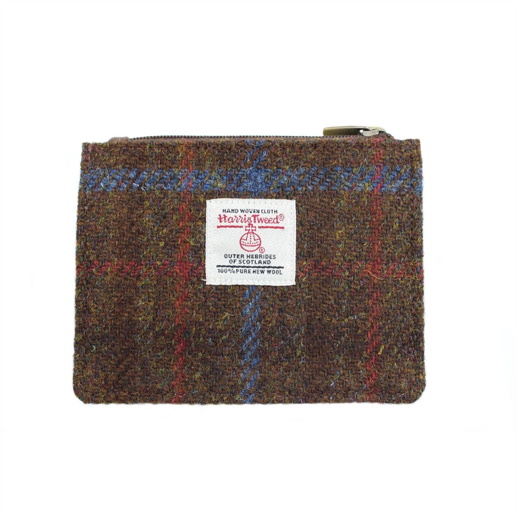 Heather Hats & Accessories Rory Harris Tweed Coin Card Wallet - Brown Check