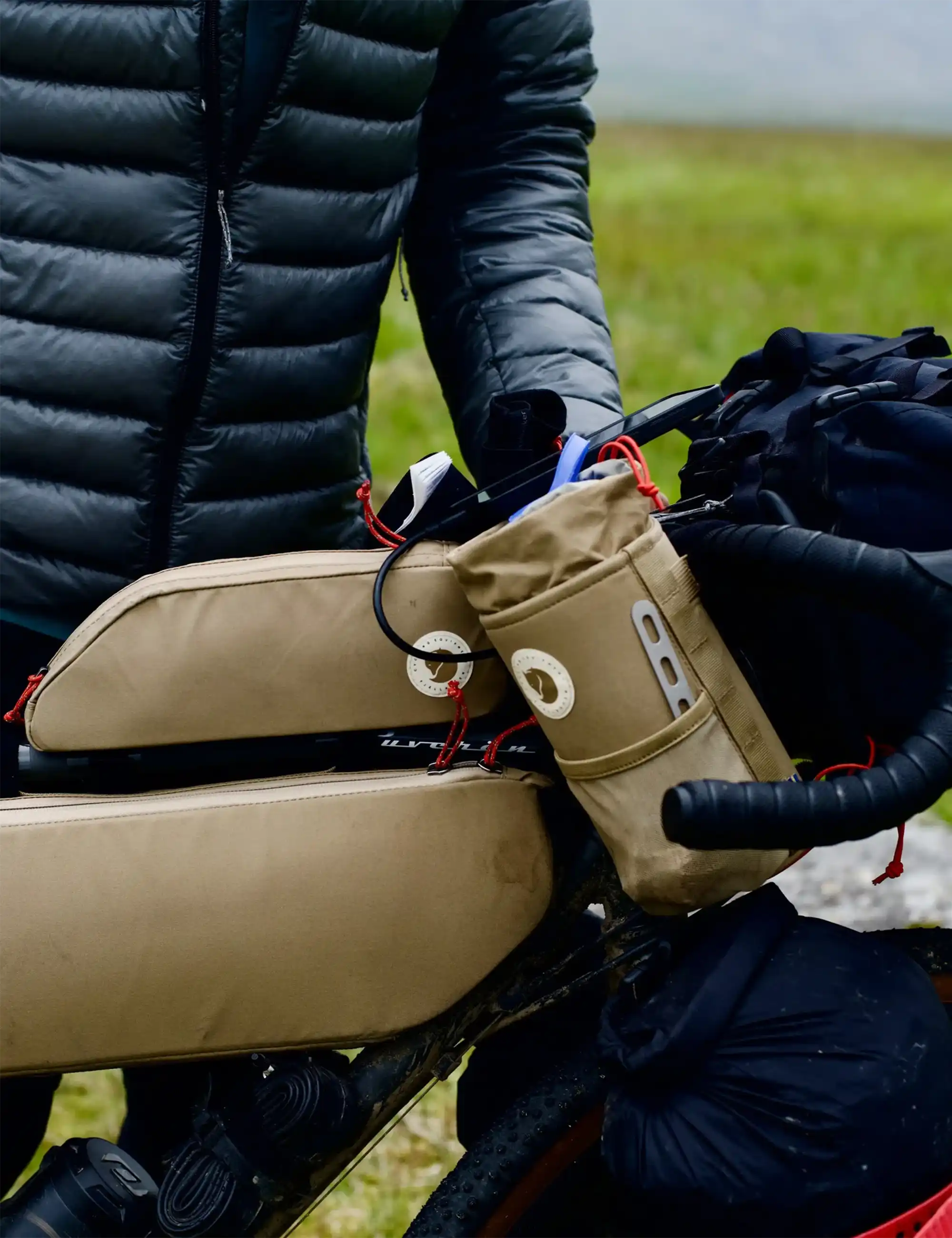Fjallraven Hoja Bike Frame Fold Bag - Clay
