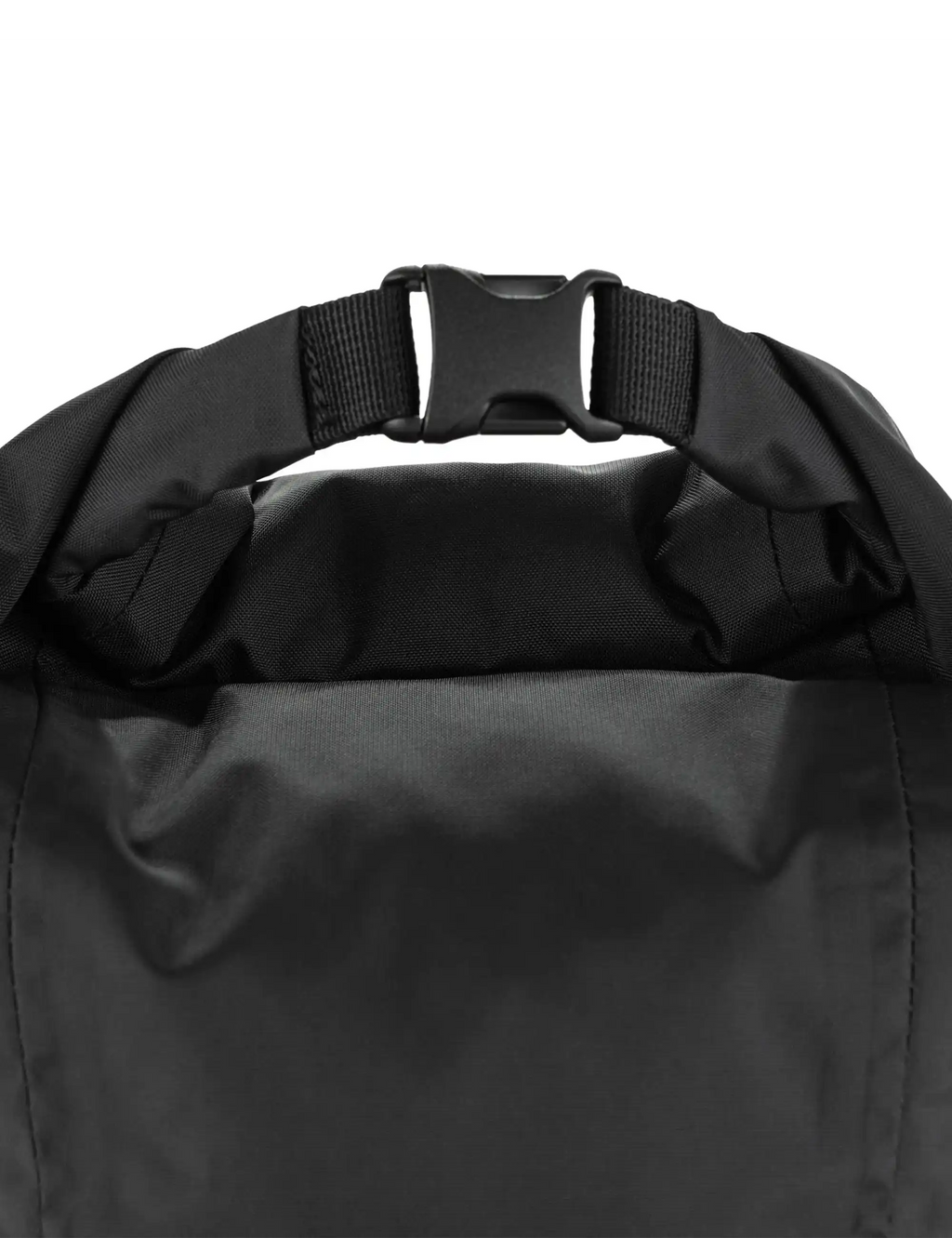 Black 3L drybag top with roll-top opening and reinforced carry handle straps