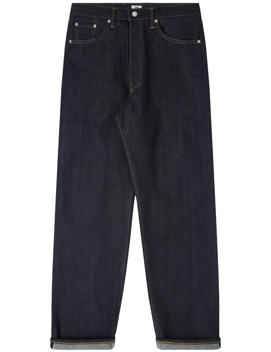 Loose Red Selvedge Jeans - Blue, Unwashed