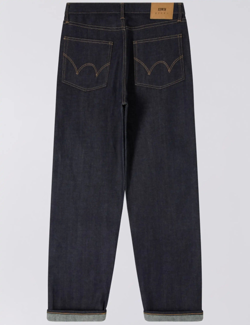 Loose Red Selvedge Jeans - Blue, Unwashed