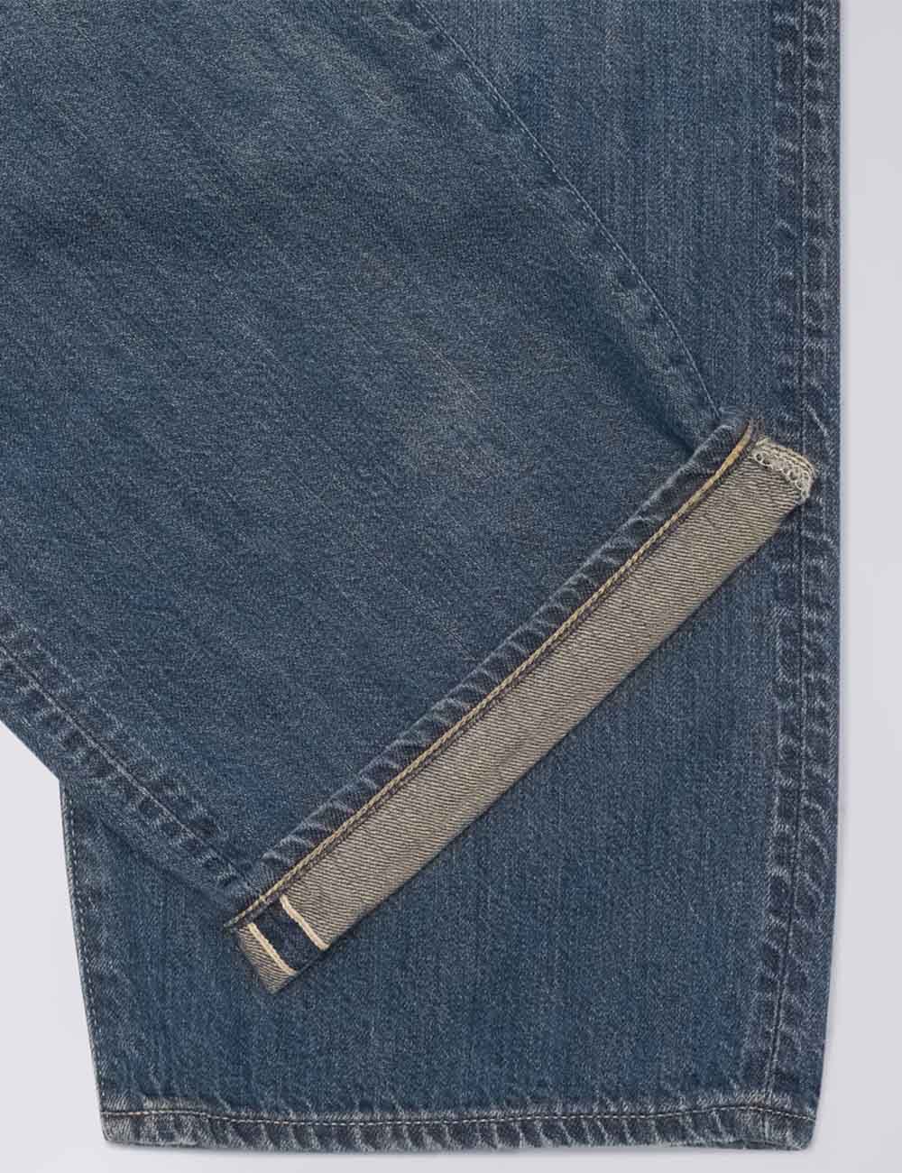 Edwin Jeans Wide Red Selvedge Jeans - Blue, Dark Used Wash