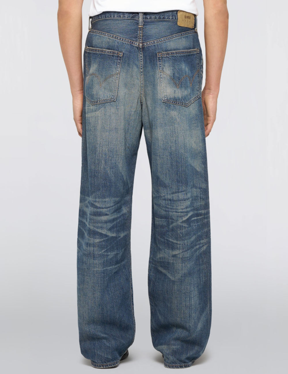 Edwin Jeans Wide Red Selvedge Jeans - Blue, Dark Used Wash