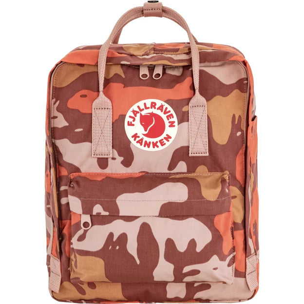 Kanken Classic backpack with hidden animals camo print and front pocket