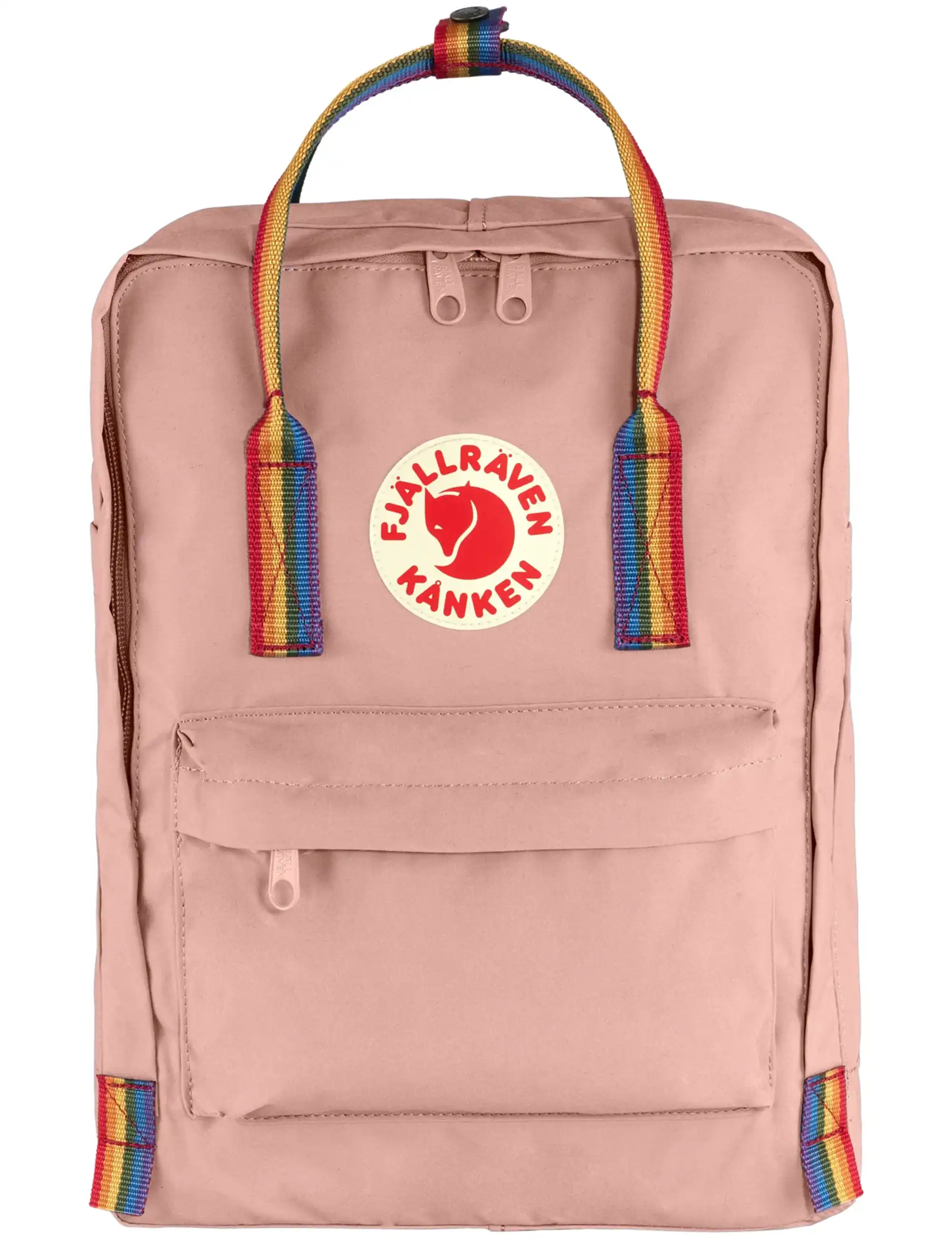 Fjallraven Kanken Rainbow Classic Backpack - Chalk Rose-Rainbow