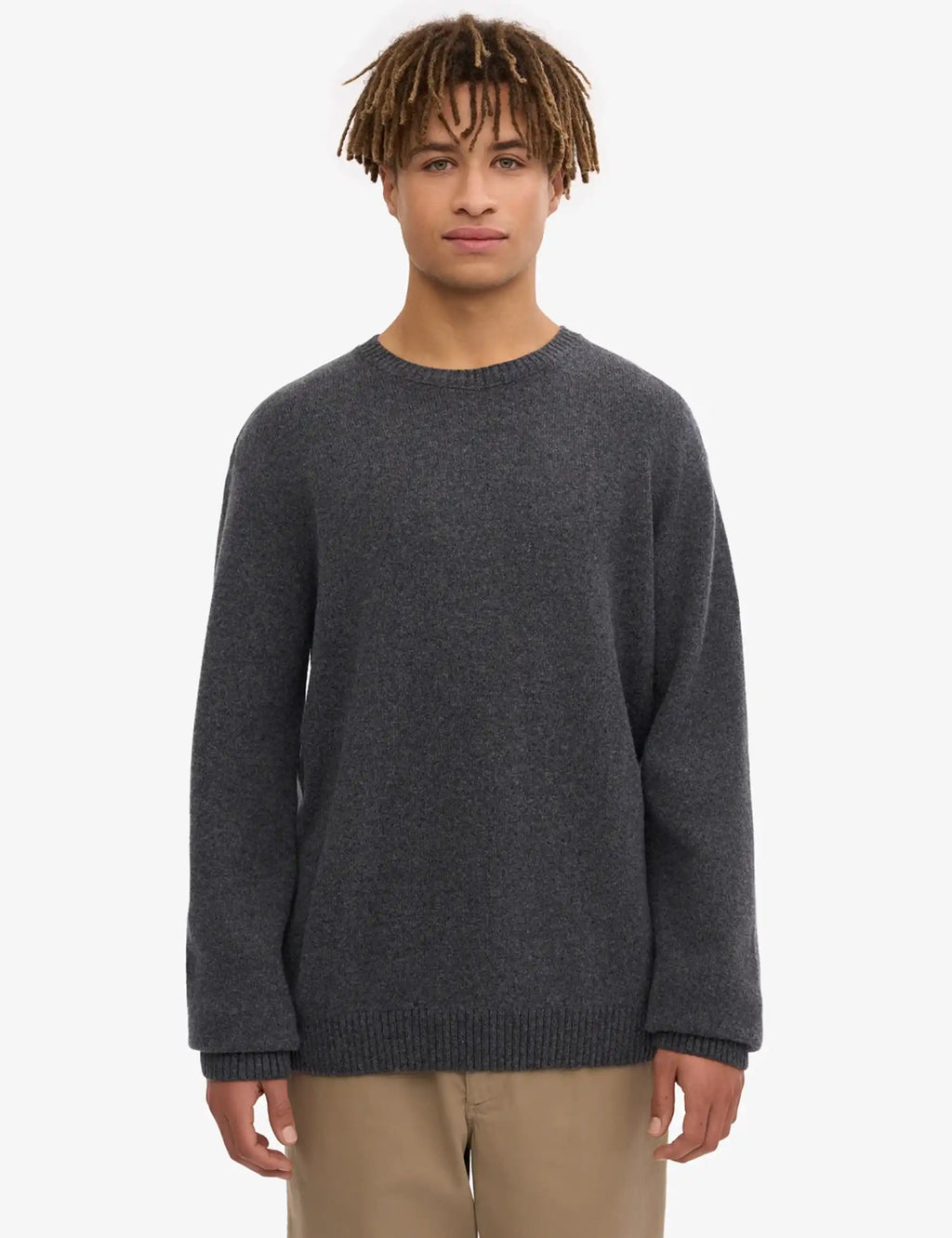 Classic Merino Wool Crew Sweater - Lava Grey