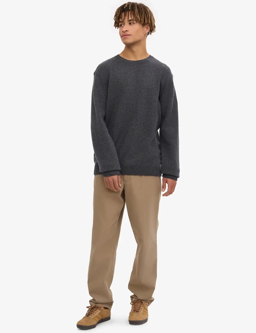 Classic Merino Wool Crew Sweater - Lava Grey
