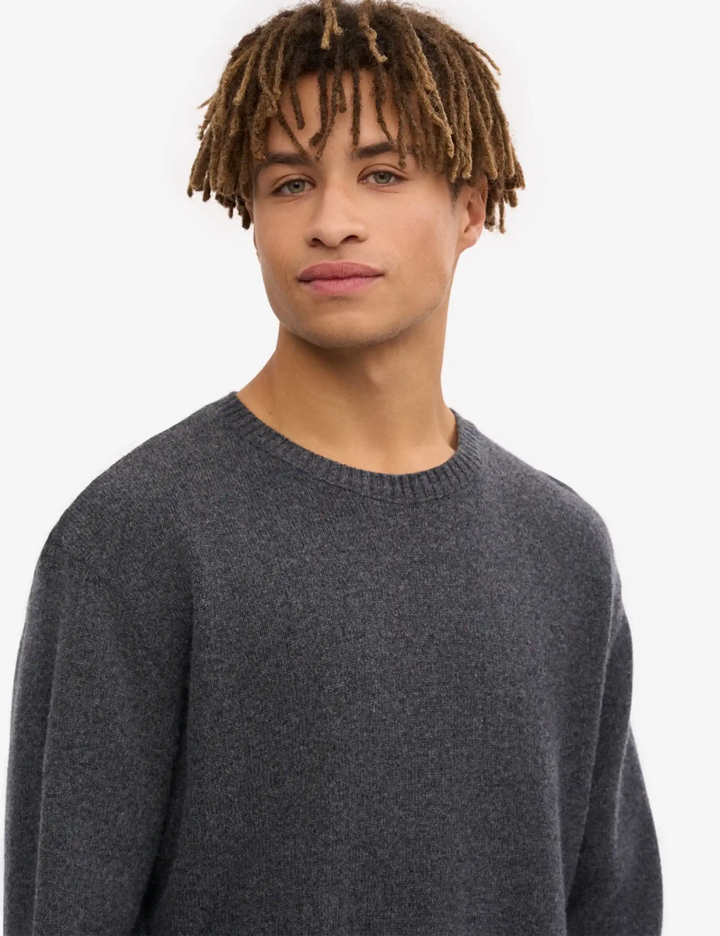 Classic Merino Wool Crew Sweater - Lava Grey