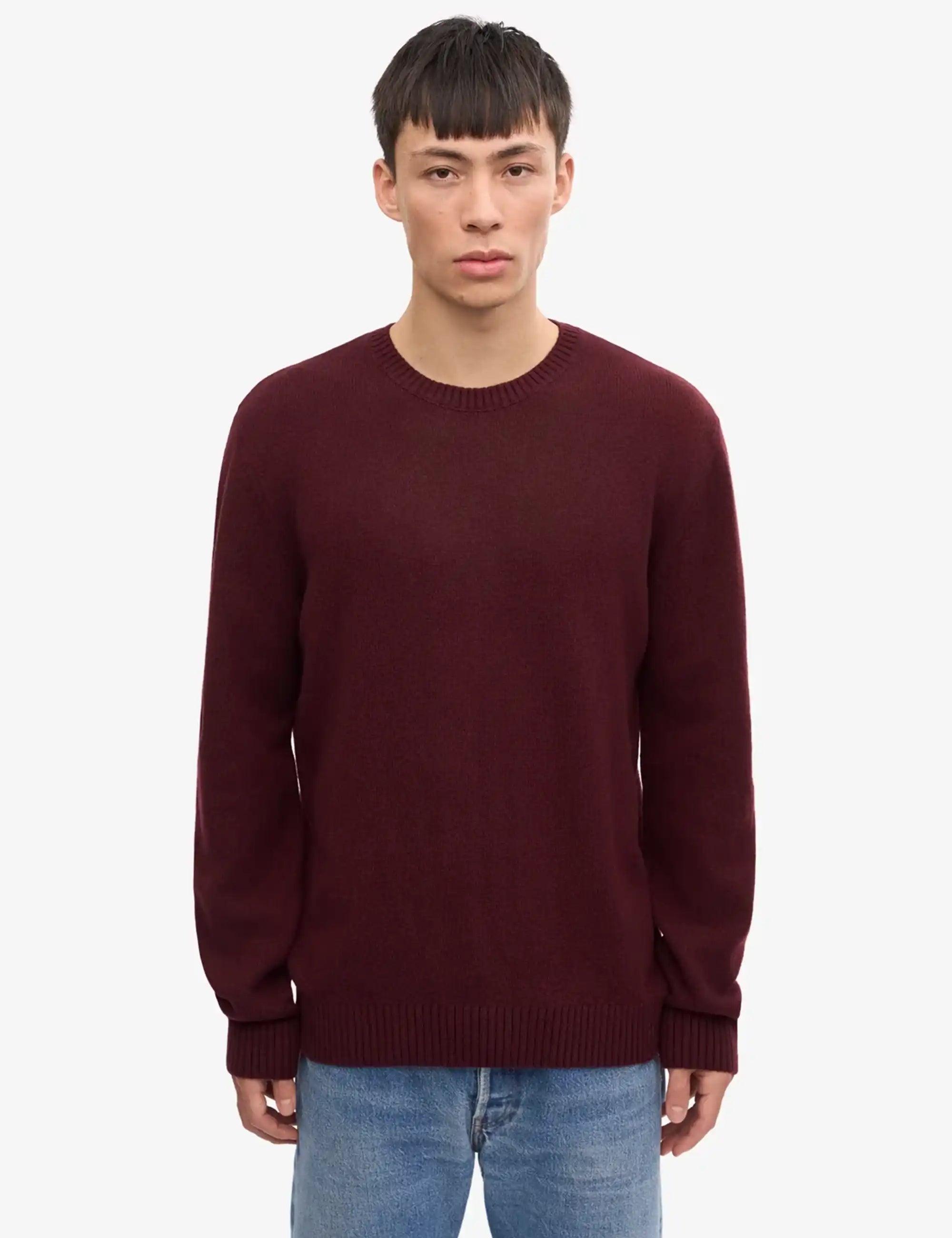 Colorful Standard Classic Merino Wool Crew Sweater - Oxblood Red