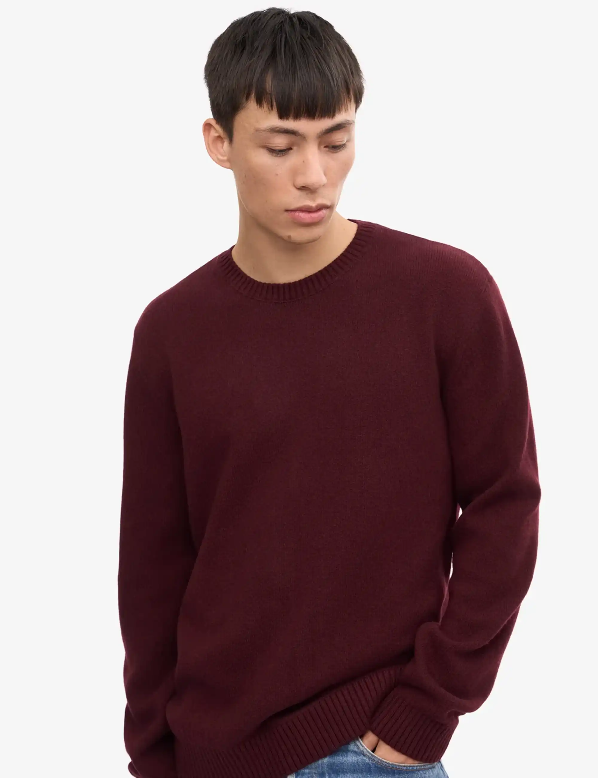 Colorful Standard Classic Merino Wool Crew Sweater - Oxblood Red