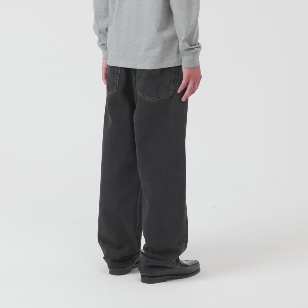 Carhartt WIP Aaron Denim Pant - Black, Stone Washed