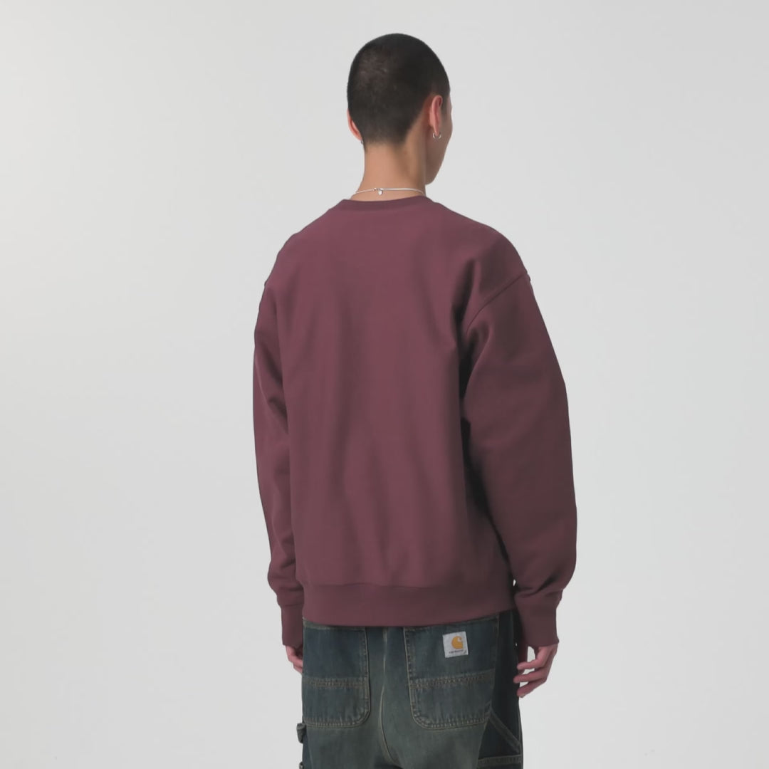 Carhartt WIP American Script Sweatshirt - Amarone video
