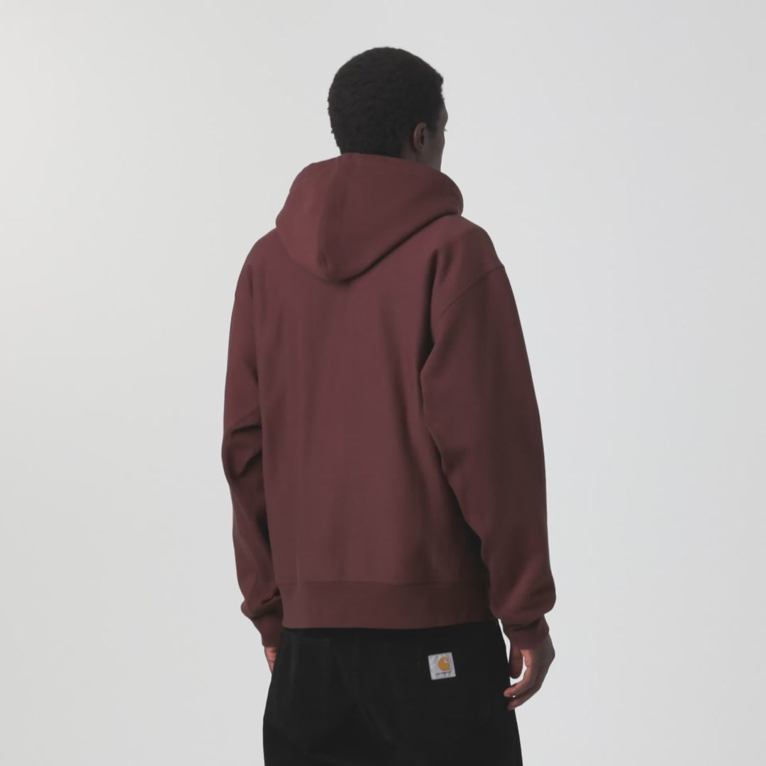 Carhartt WIP American Script Hooded Sweatshirt - Amarone video
