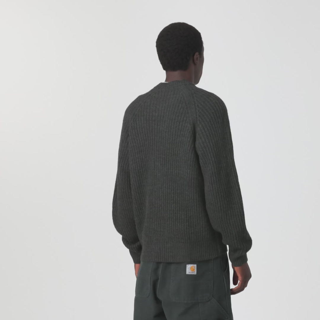 Carhartt WIP Firth Knit Crew Sweater - Soot video