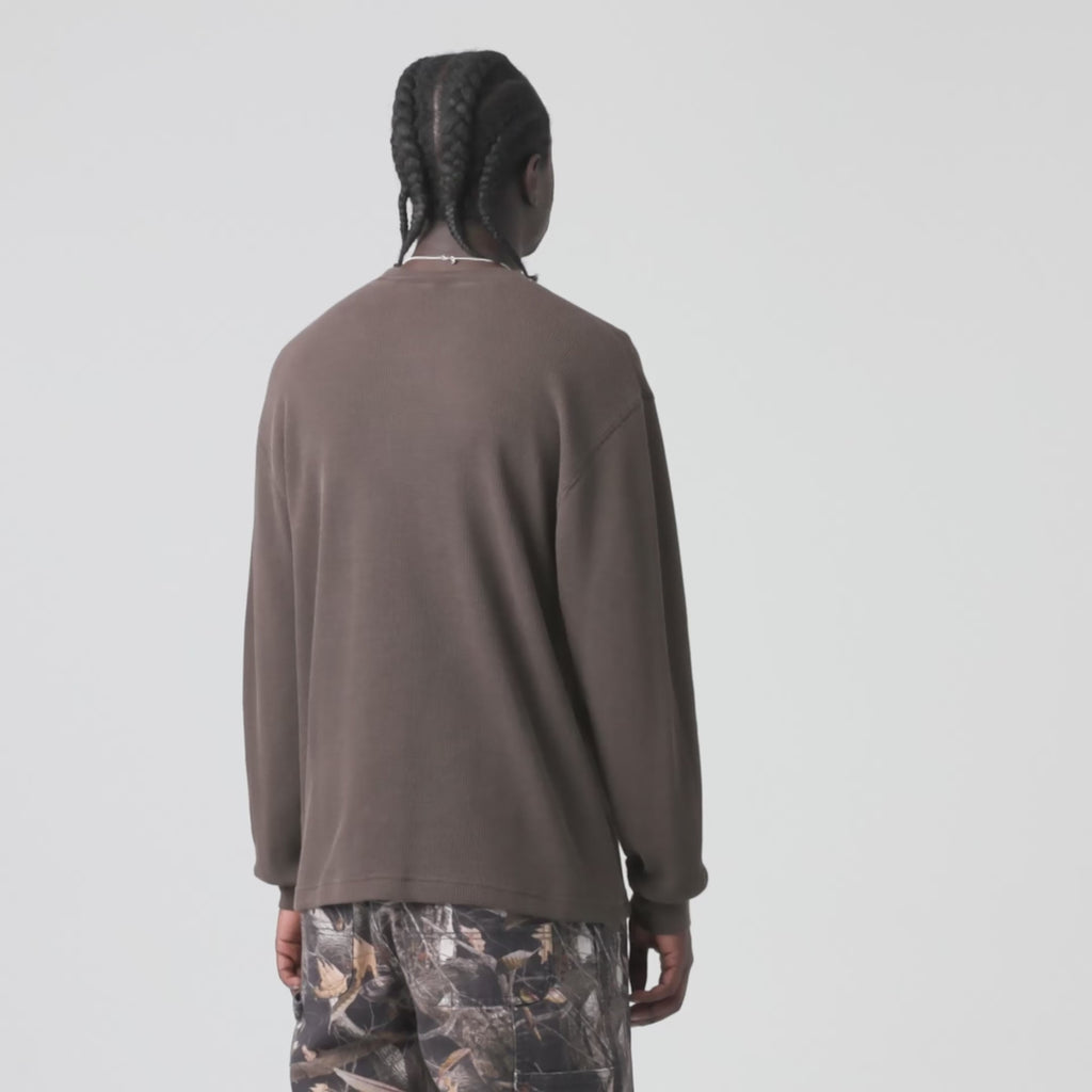 Vista Waffle Long Sleeve T-Shirt - Tobacco