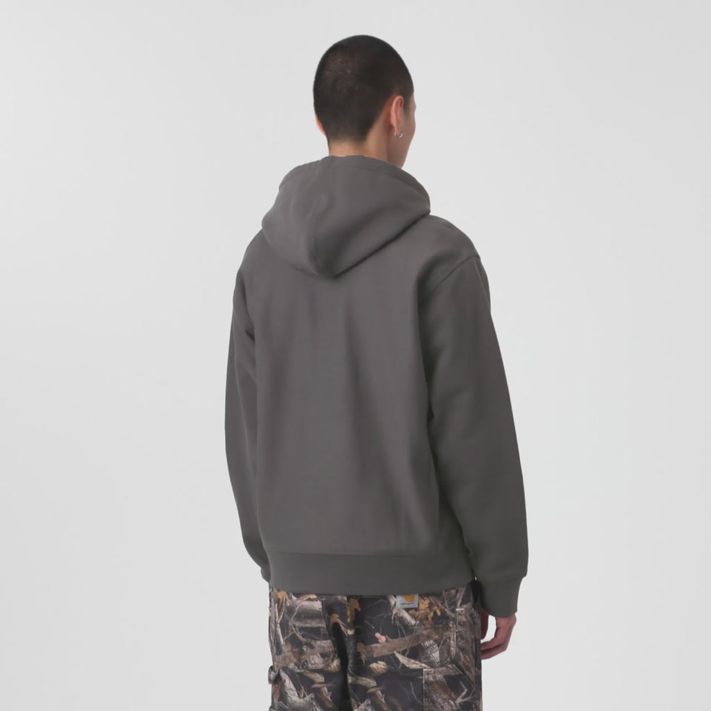 Carhartt WIP American Script Hooded Sweatshirt - Graphite video