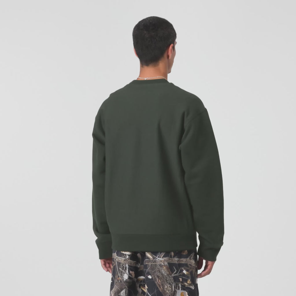 Carhartt WIP American Script Crew Sweatshirt - Raven video