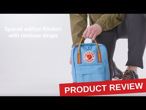 kanken mini rainbow backpack Fjallraven Kanken Mini Rainbow Backpack - Light Oak-Rainbow Pattern