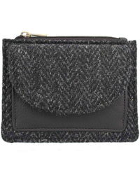 Rory Harris Tweed Coin Card Wallet - Black